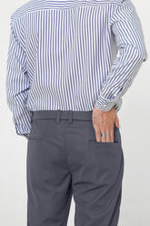 Grey Plated Pant - Regular Fit